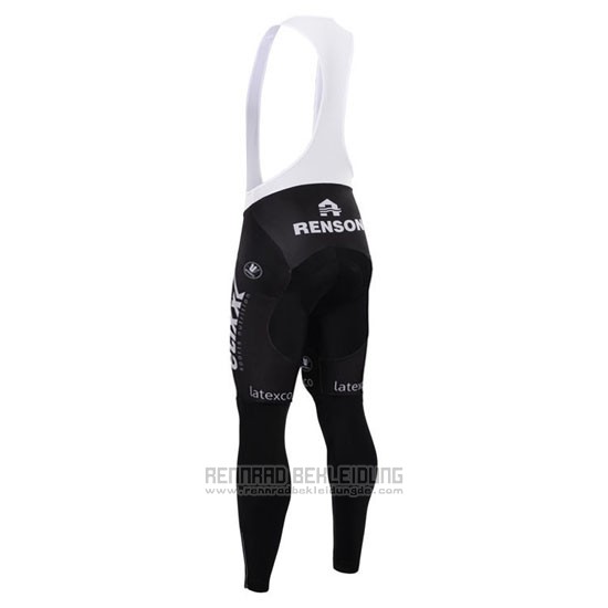 2015 Fahrradbekleidung Etixx Quick Step Shwarz und Wei Trikot Langarm und Tragerhose